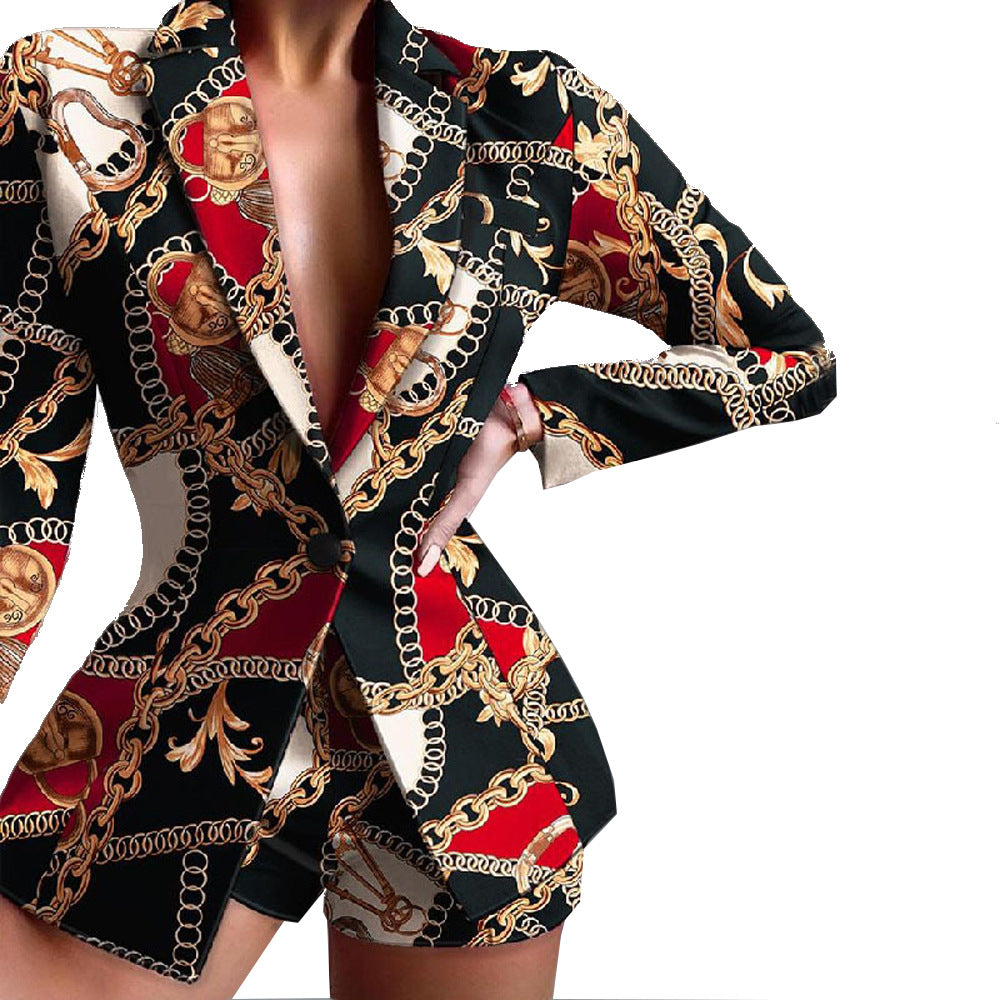 Women's Fashion Temperament Commute Casual Two-piece Set Suits