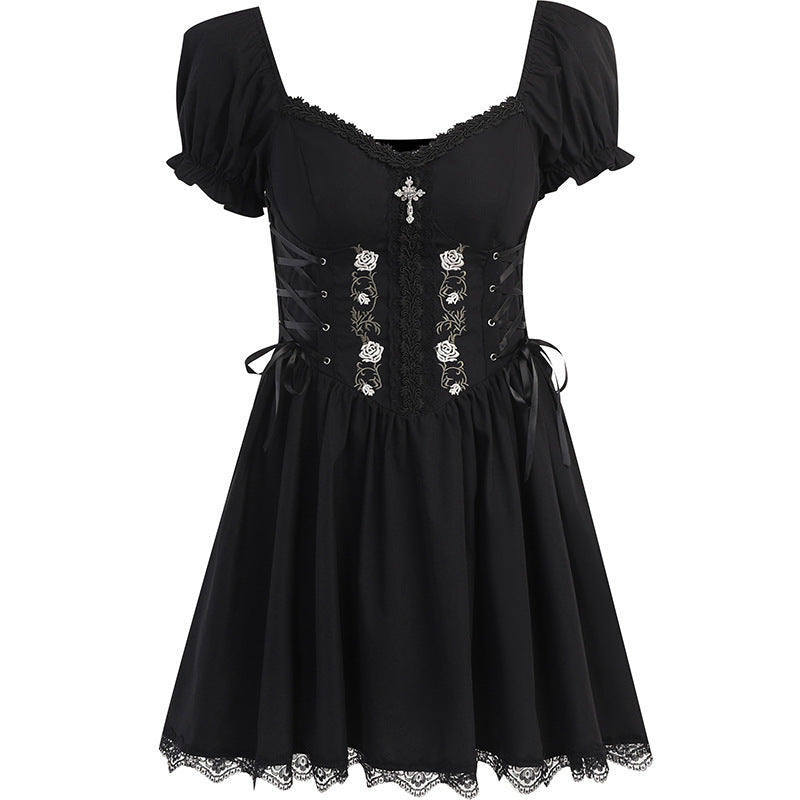 Elegant Street Design Summer Rose Slimming Dresses