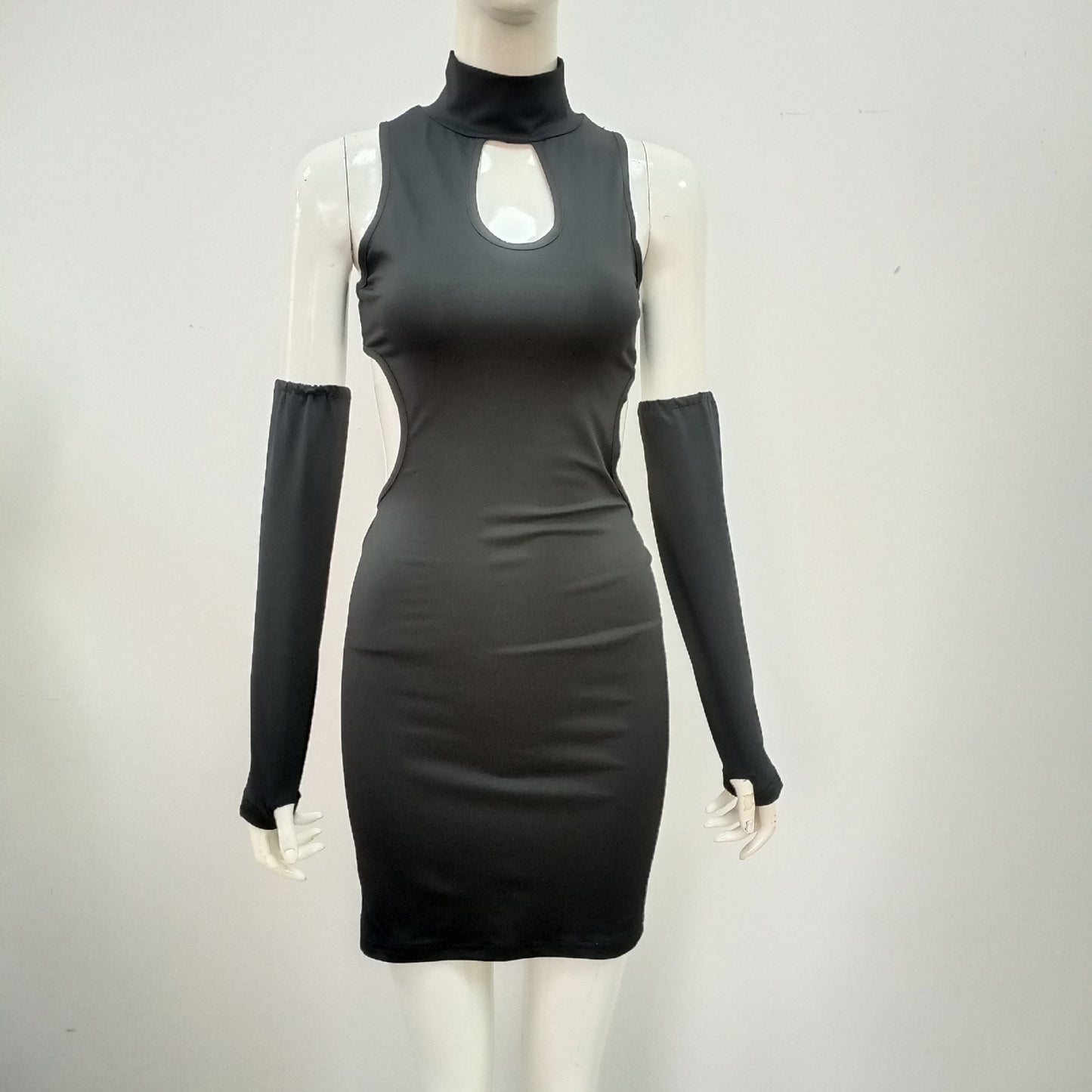 Backless Sexy Double Sleeve Slim Fit Dress