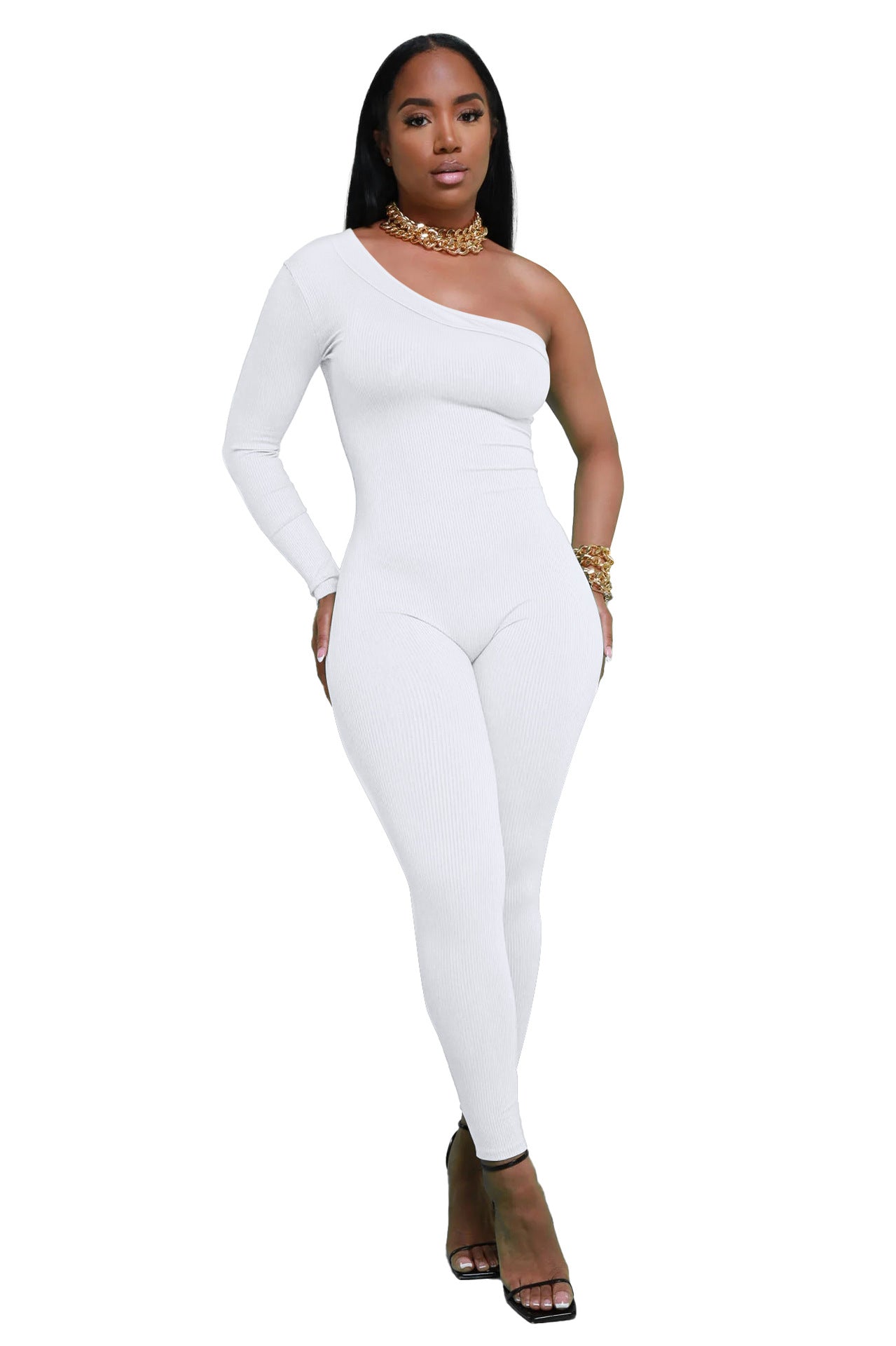 Women's Autumn Oblique Shoulder Comfortable Breathable For Jumpsuits