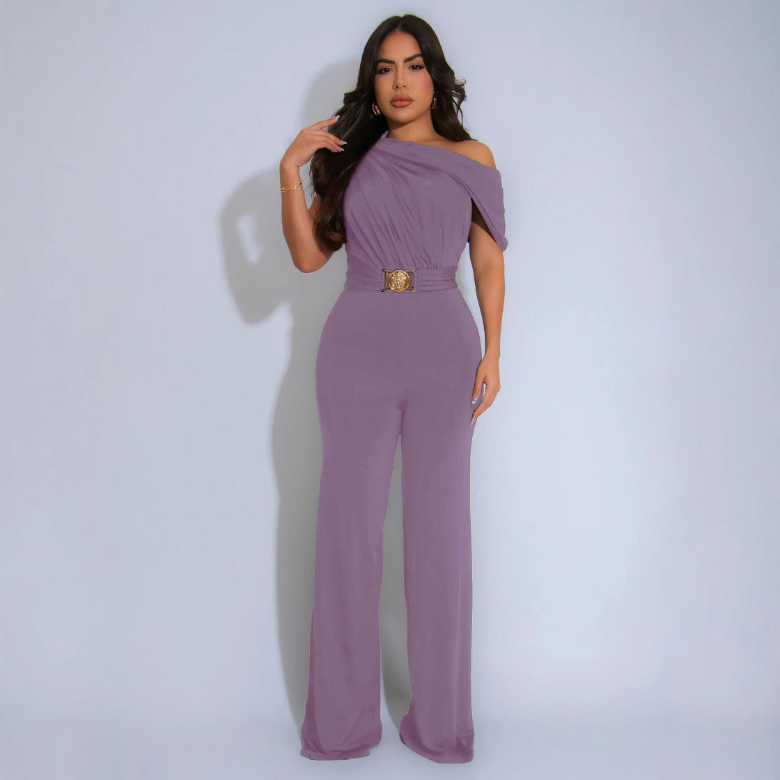 Women's Wear Solid Color Slim Fit Casual Jumpsuits
