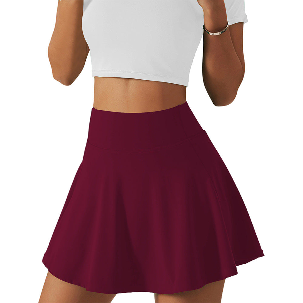 Tennis Summer Pocket High Waist Yoga Running Skirts