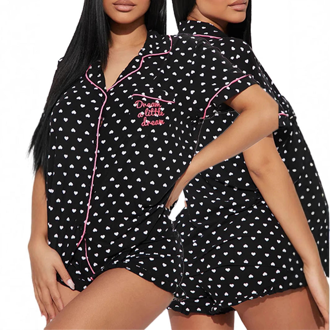 Women's Summer Comfortable Home Short-sleeved Printed Modal Suits