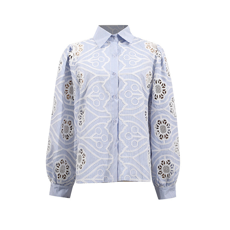 Women's Autumn Design Long-sleeved Shirt Korean Style Versatile Tops