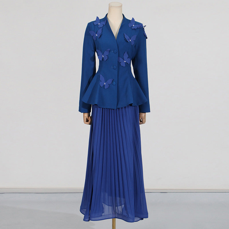 Spring Elegant Loose Three-dimensional Flower Ruffled Suits