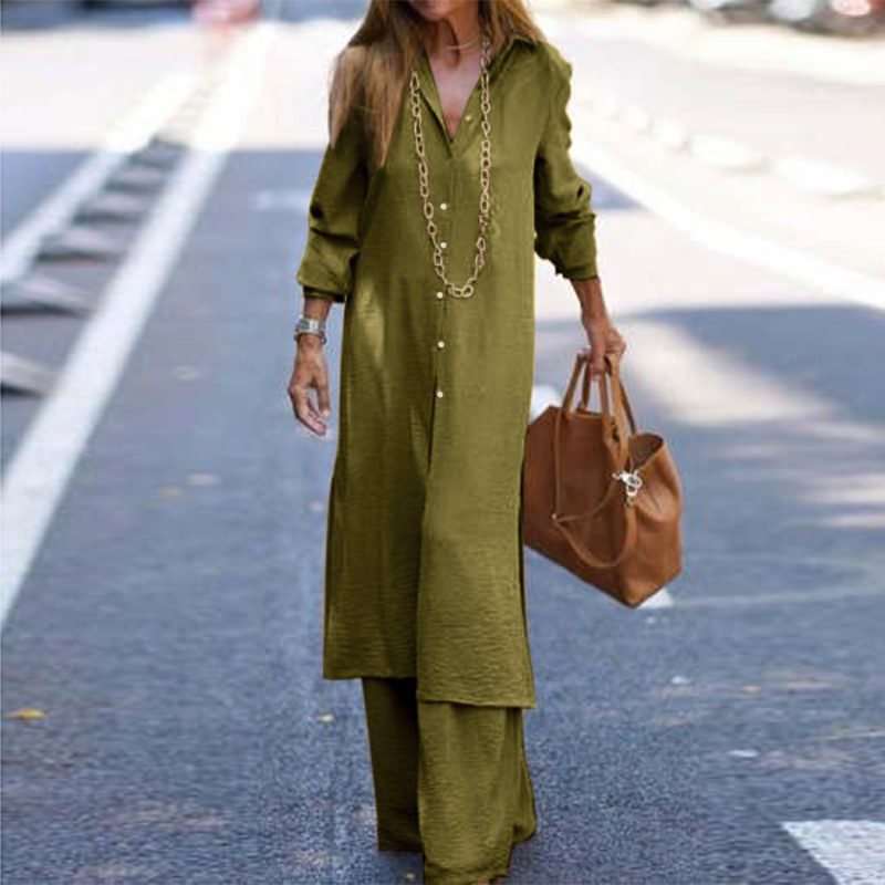 Fashion Holiday Casual Shirt Long Sleeve Suits