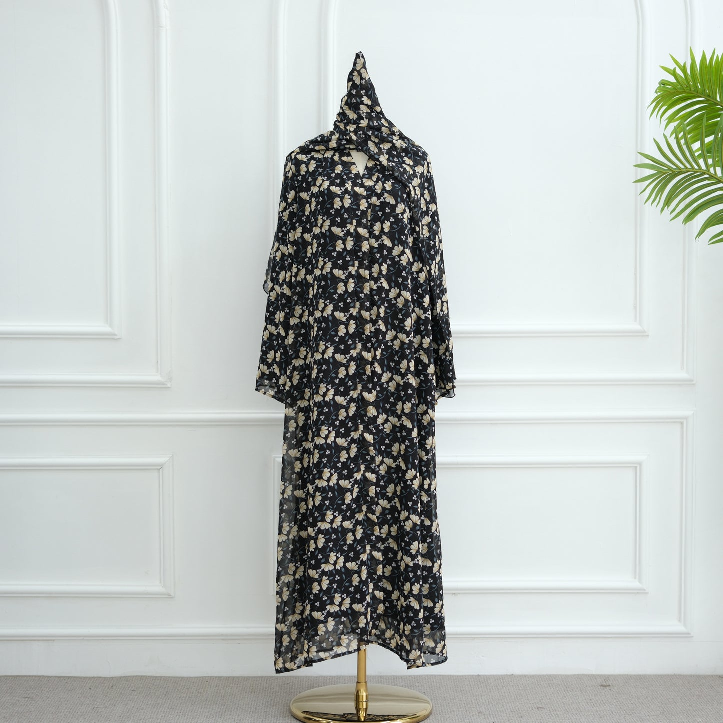 Durable Pure Beautiful Printed Design Chiffon Dresses