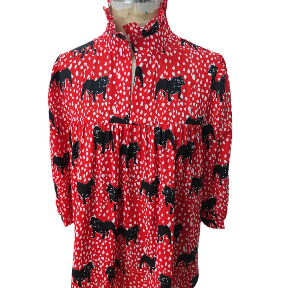 Women's Puff Sleeve Loose Gathers T-shirt Blouses