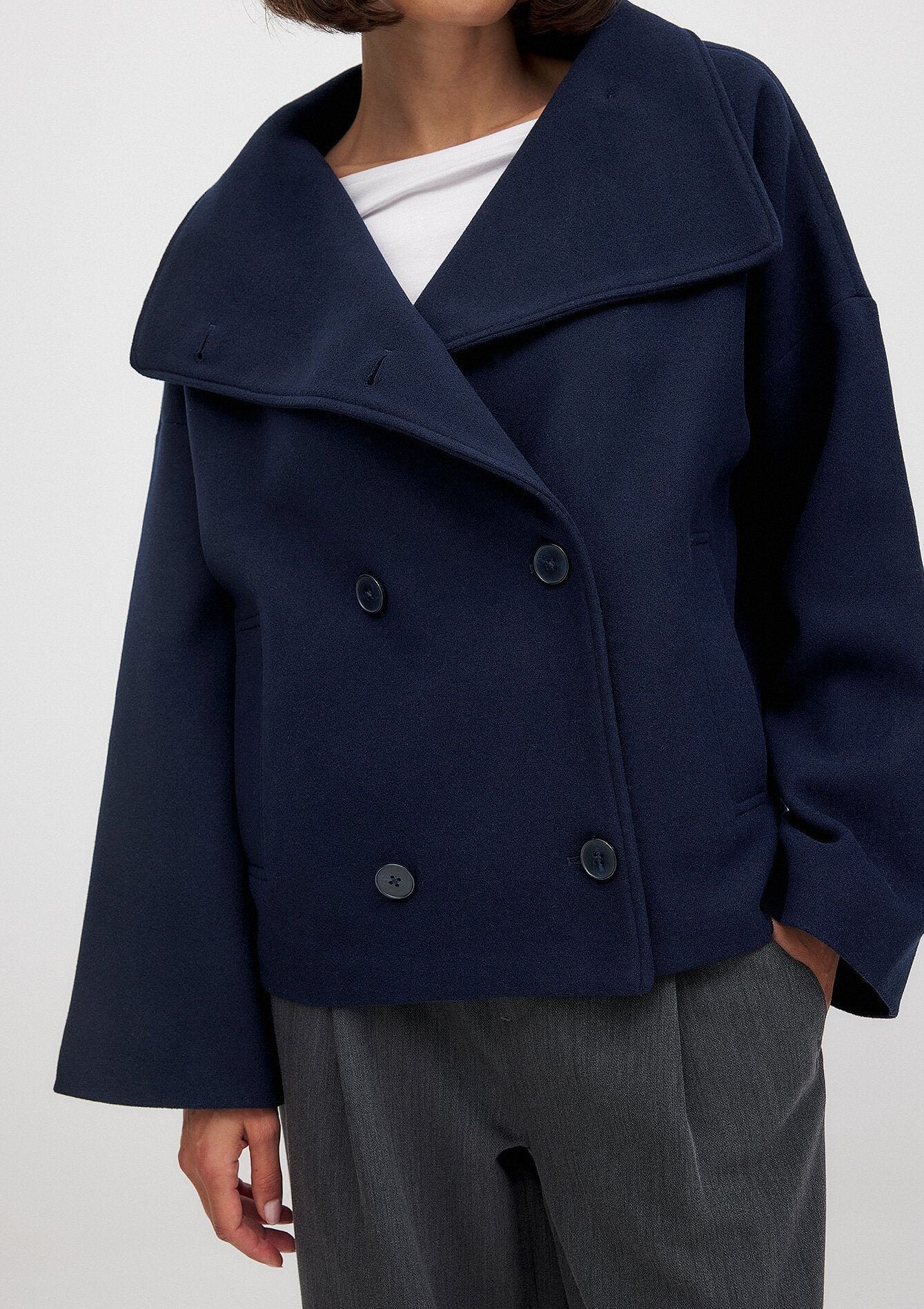 Women's Solid Color Commute Versatile Stand Collar Coats