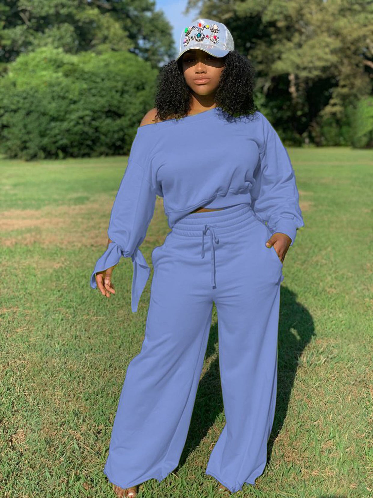 Sexy Casual Fashion Solid Color Round Suits