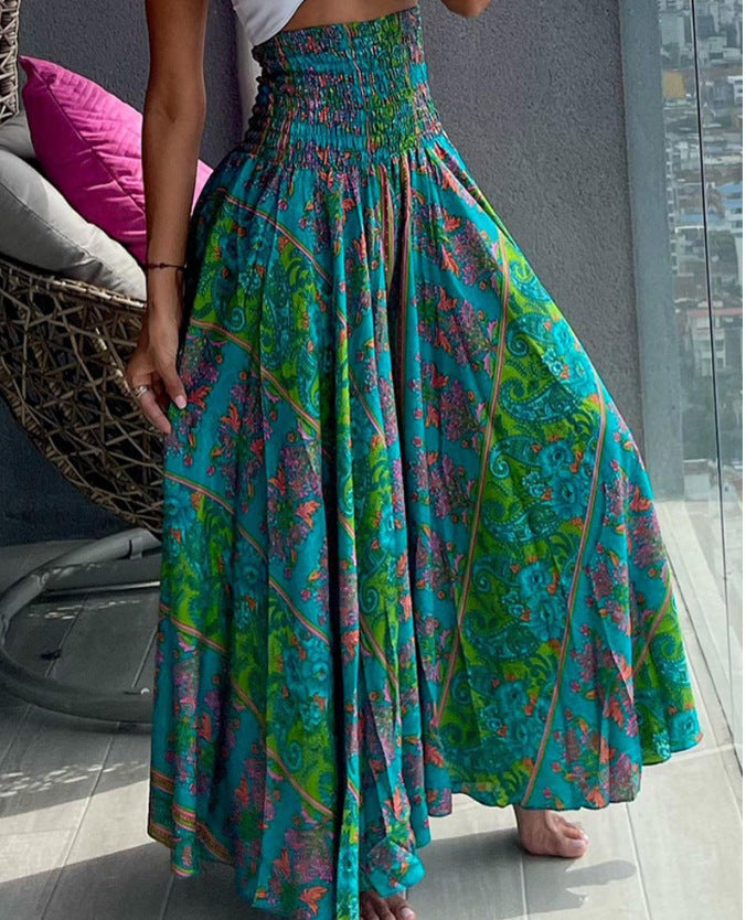 Women's Casual Fashion Floral High Waist Skirts