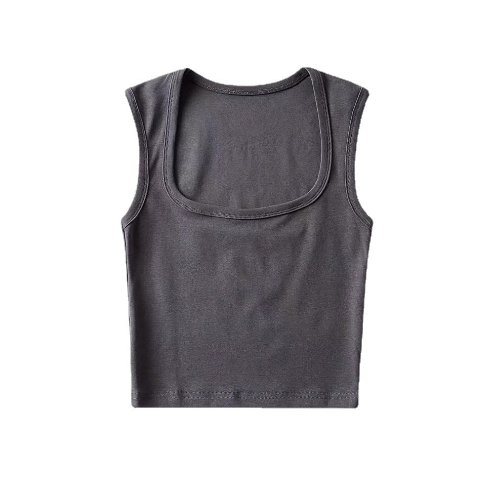 Women's Summer Sexy Deep Square Collar Tight-fitting Tops