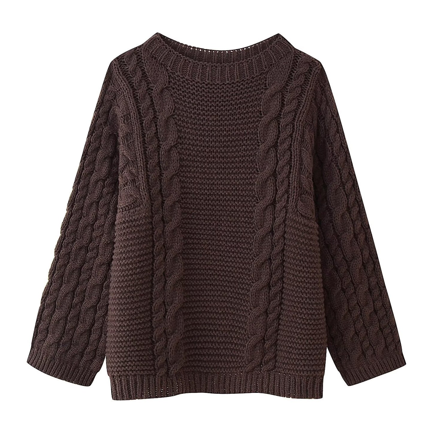 Women's Graceful Unique Pullover Long-sleeved Knitted Sweaters