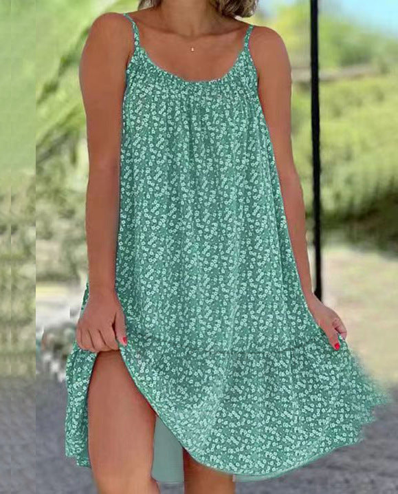 Slouchy Large Swing Floral Slip Dress Plus Size