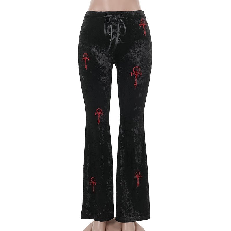 Women's Autumn Halloween Temperament Leisure Slim Fit Pants