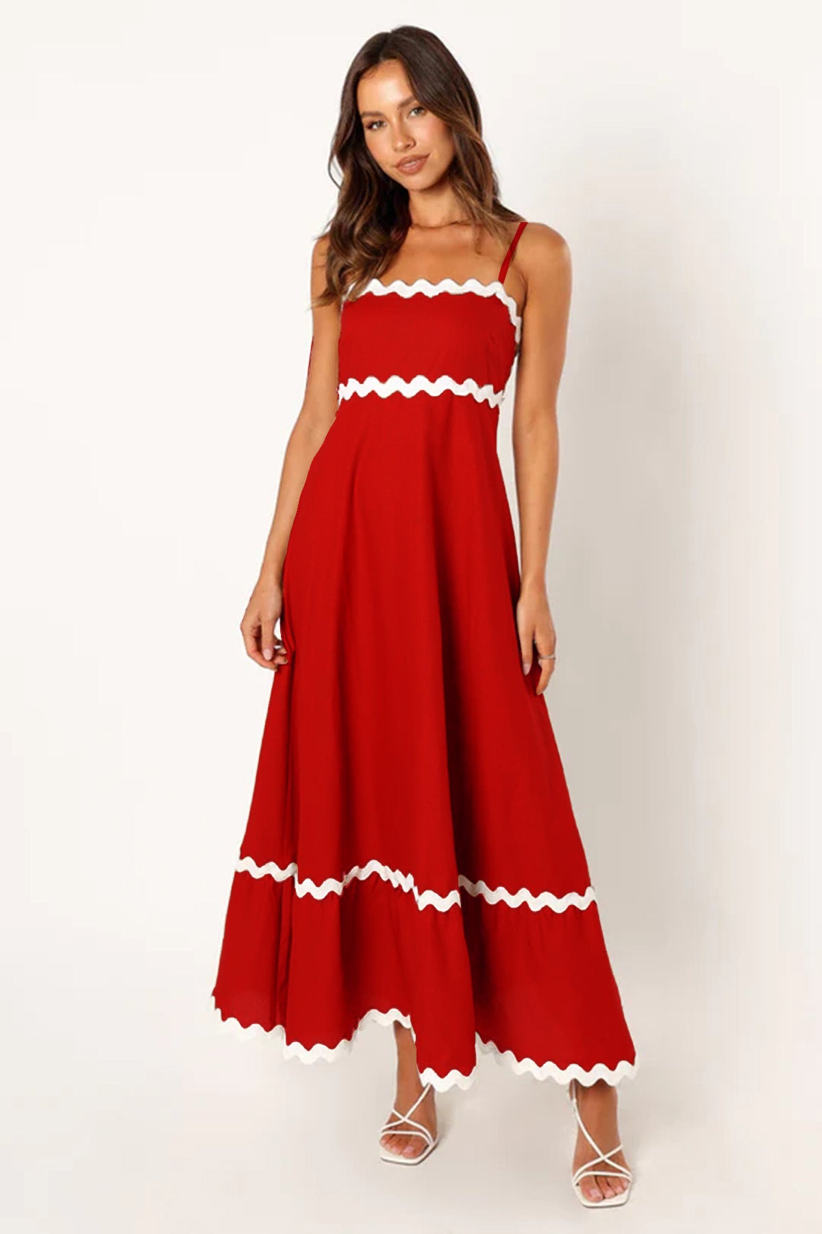 Color Lace Stitching Elegant Strap Tube Dresses