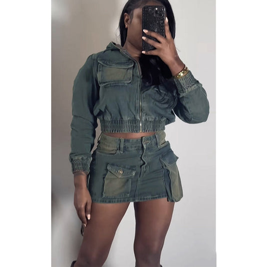 Cool New Durable Denim Stretch Hooded Suits