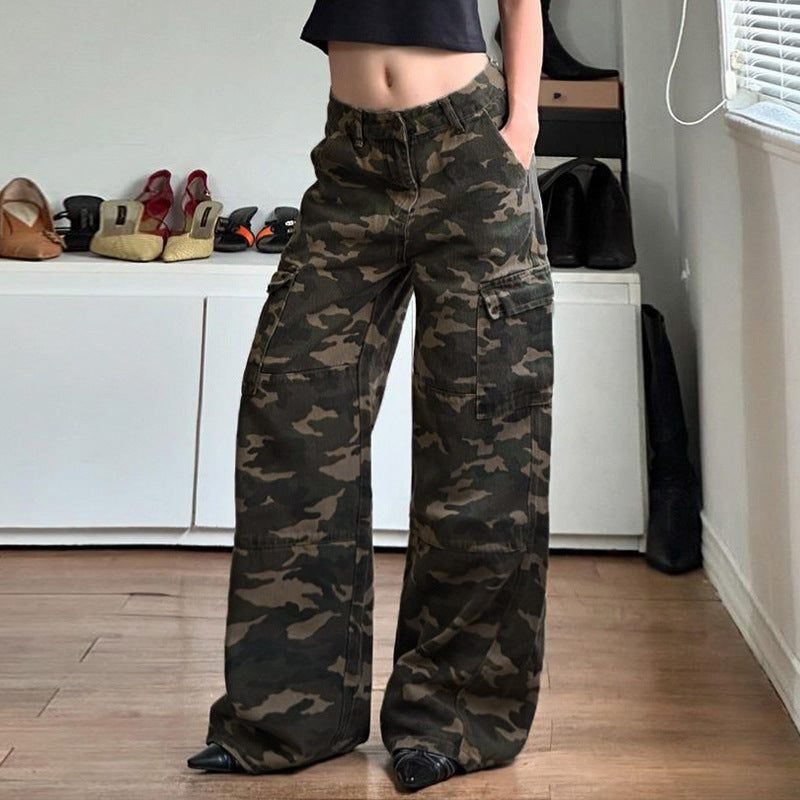 American Style Camouflage Loose Hot Street Cool Jeans