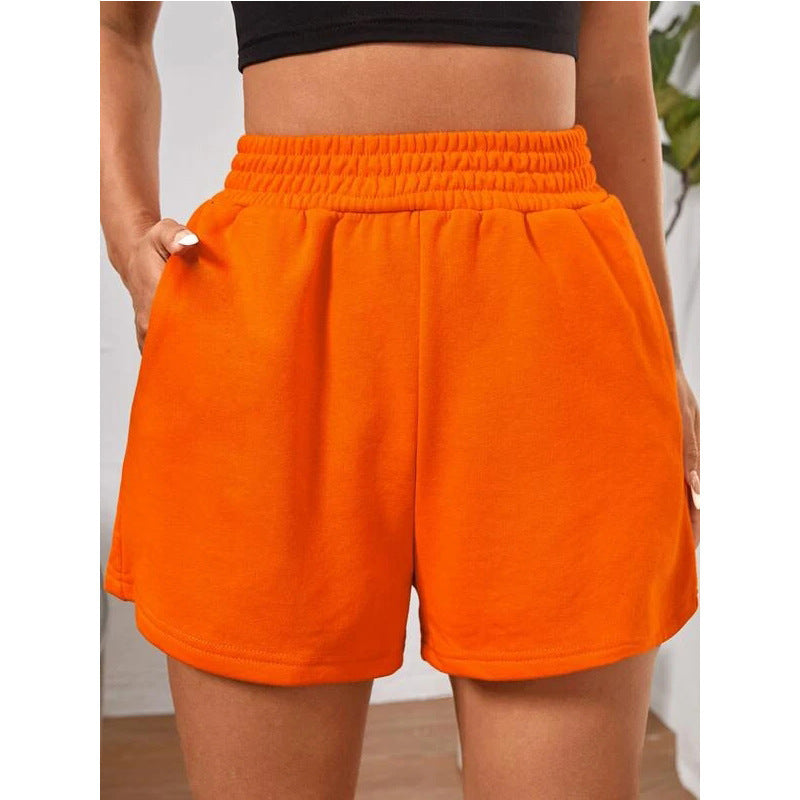 Women's Waist Loose Wide Leg Solid Color Shorts