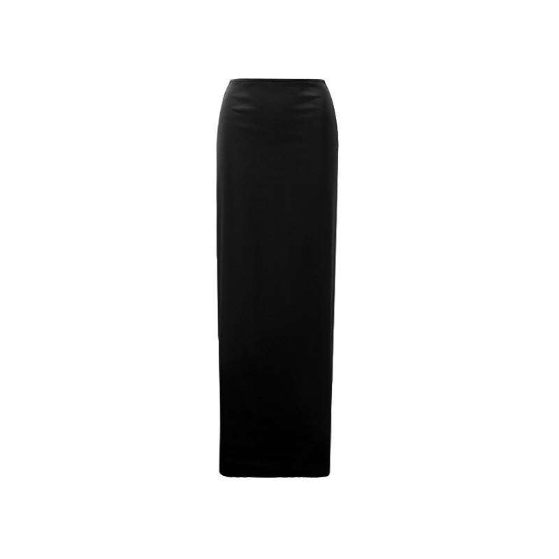 Fit Long Dress Irregular Drape Flab Skirts