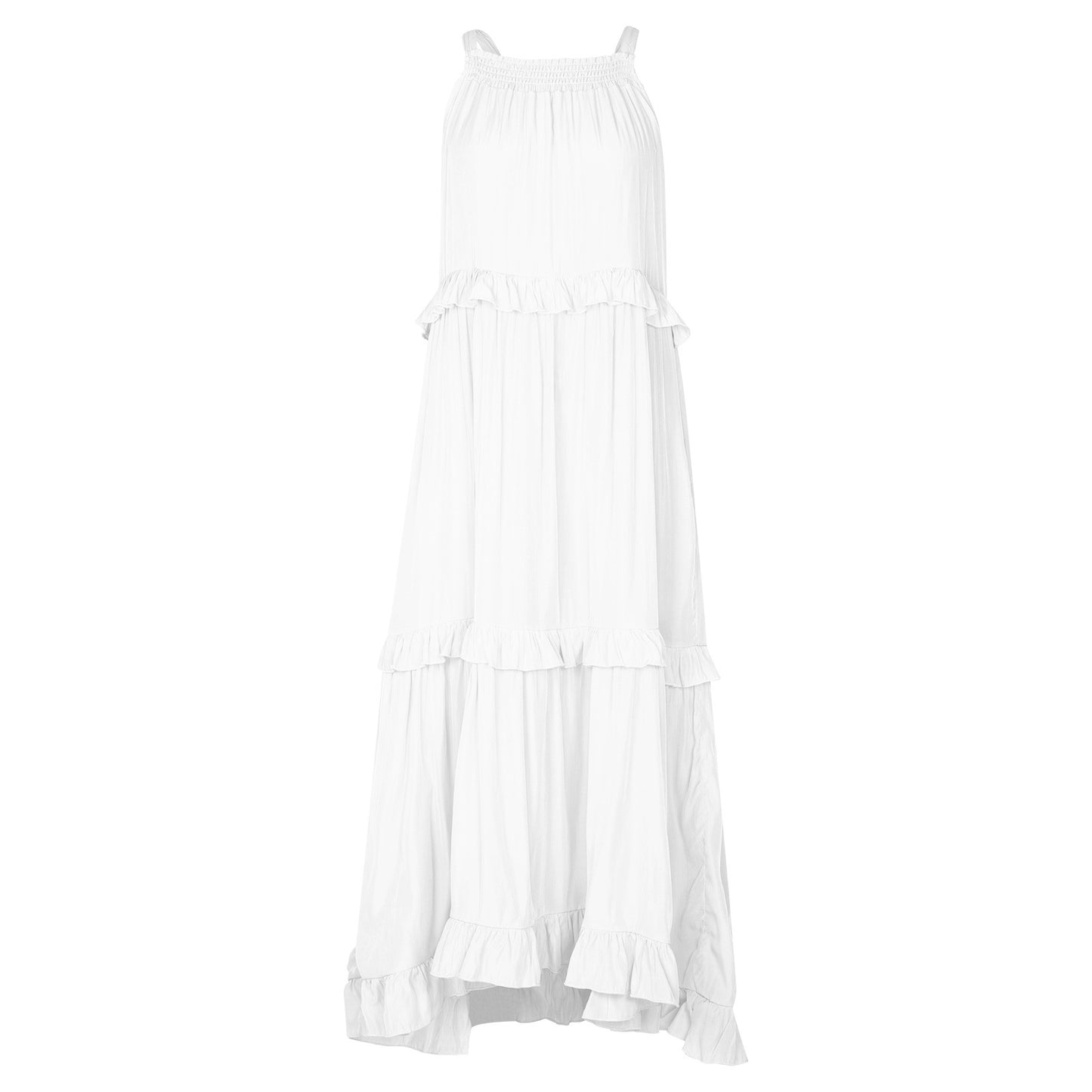 Summer Dress Irregular Cake Sleeveless Long Dresses