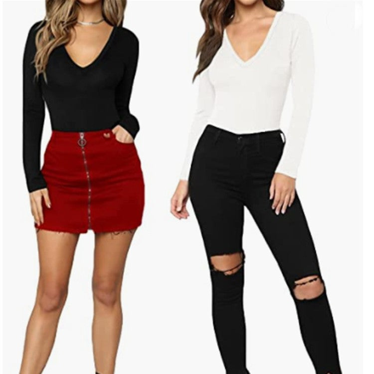 Women's Long Sleeve Slim Fit Trendy Jumpsuits