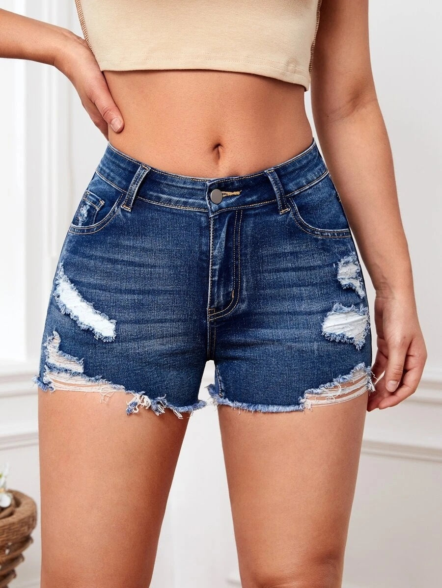Women's High Waist Slim Burrs Denim Stretch Jeans