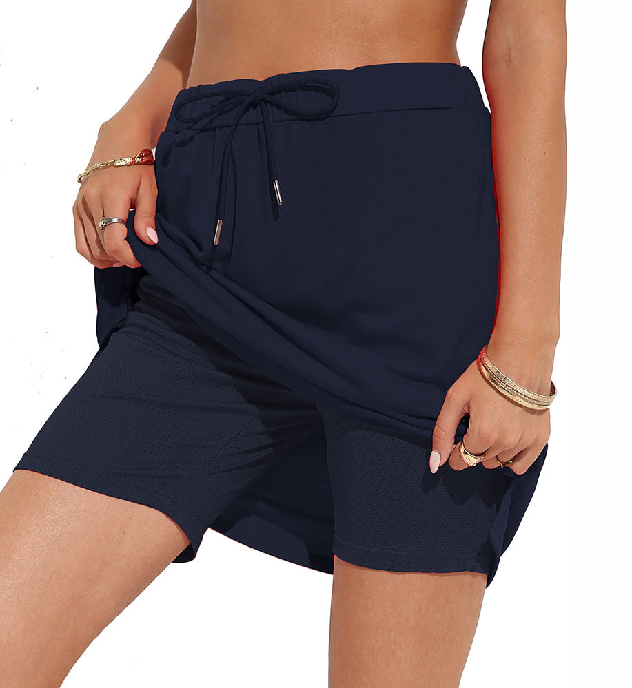 Women's Cool Elegant Tied Solid Culottes Skirts