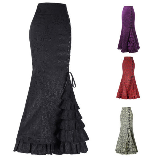 Halloween Jacquard Fishtail Vintage Gothic Victoria Skirts
