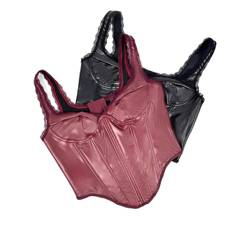 Lace Sling Basic Slim Fit High Sense Fishbone Tops