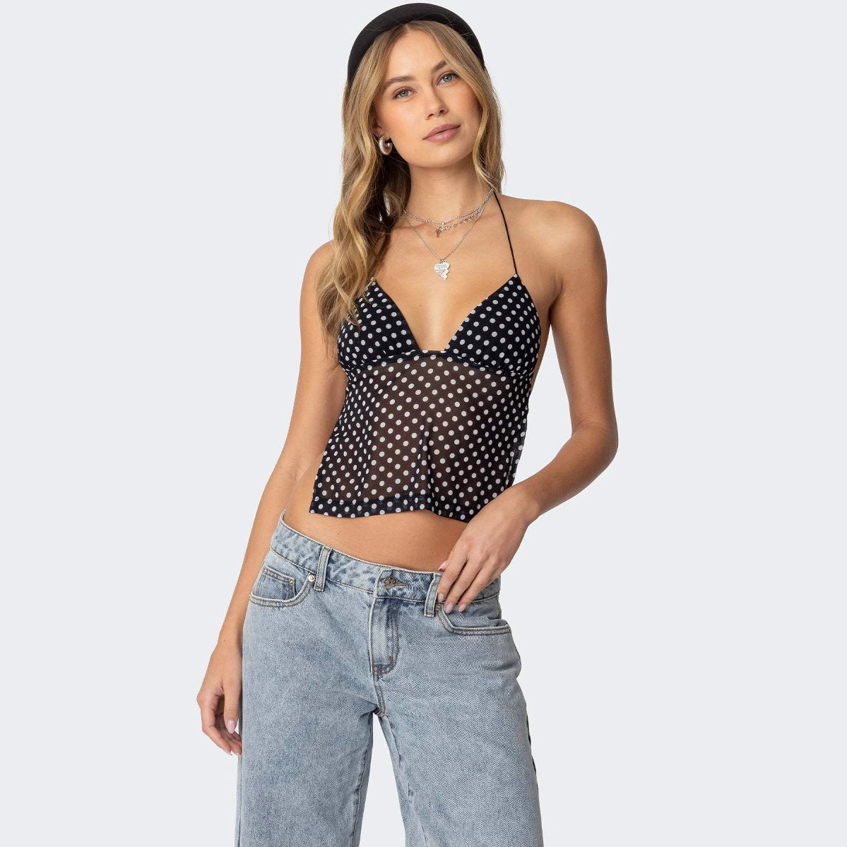 Backless With Suspenders Slim Fit Sexy Hot Tops