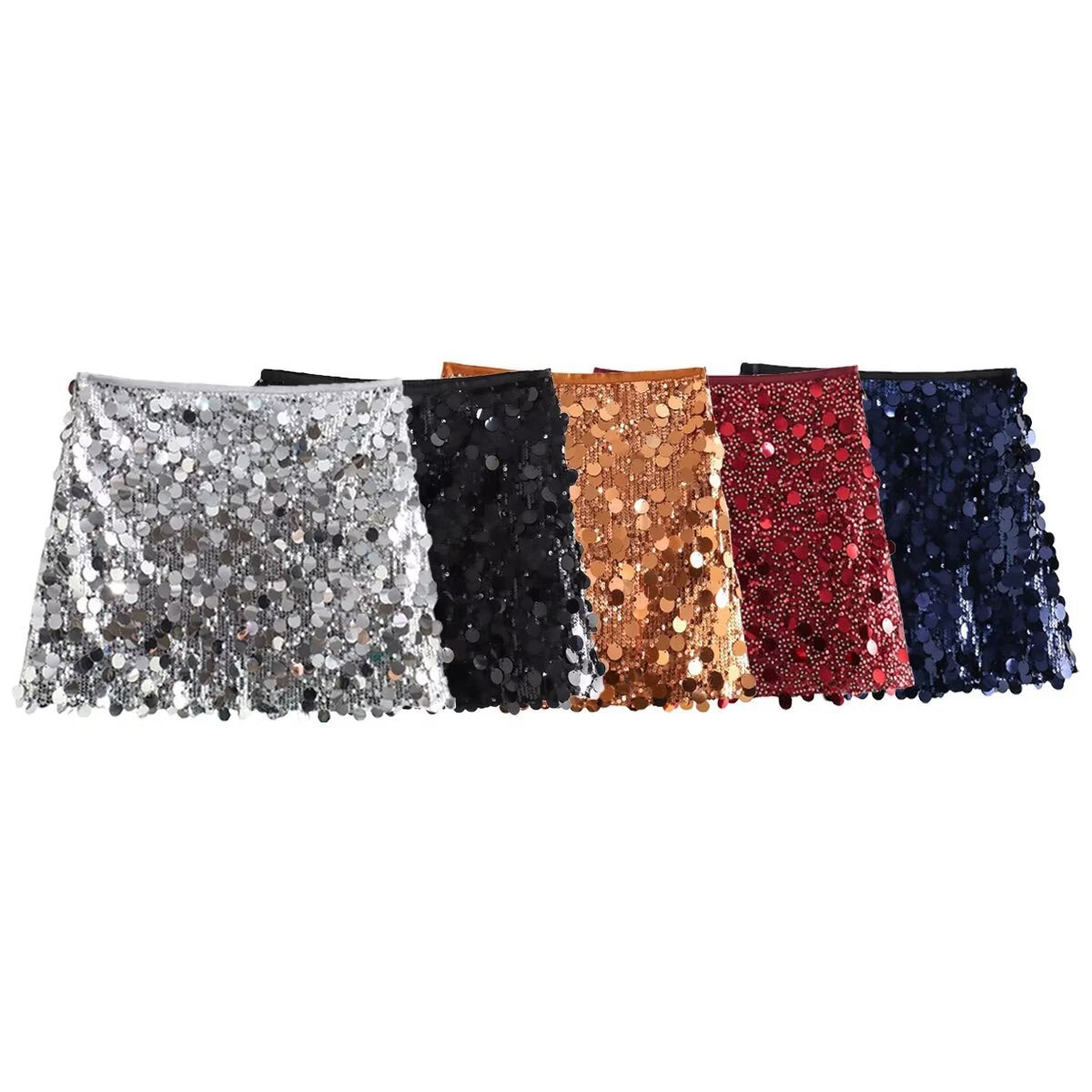 Women's Elegant Slightly Mature Fashion Festival Sequined Skirts
