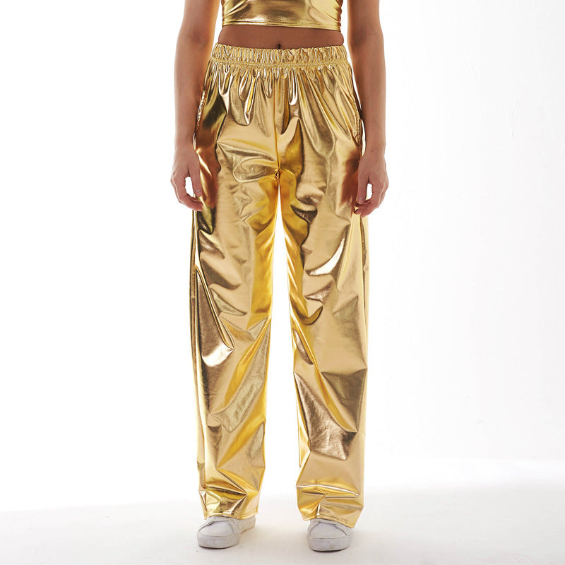 Women's Design Aurora Laser Gradient Waist Straight Pants