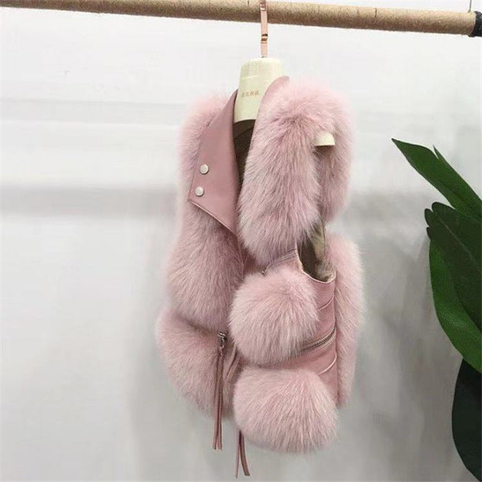 Women's Unique Trendy Faux Fox Fur Coats