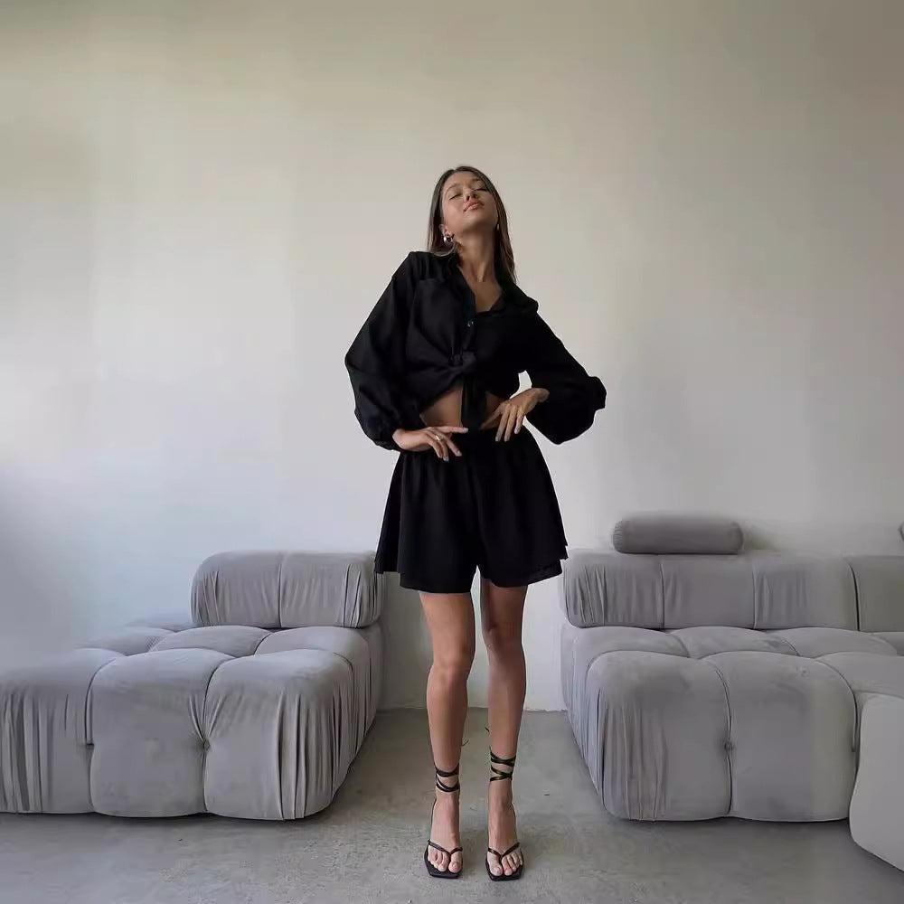 Women's Summer Ruffled Casual Fashion Set Suits