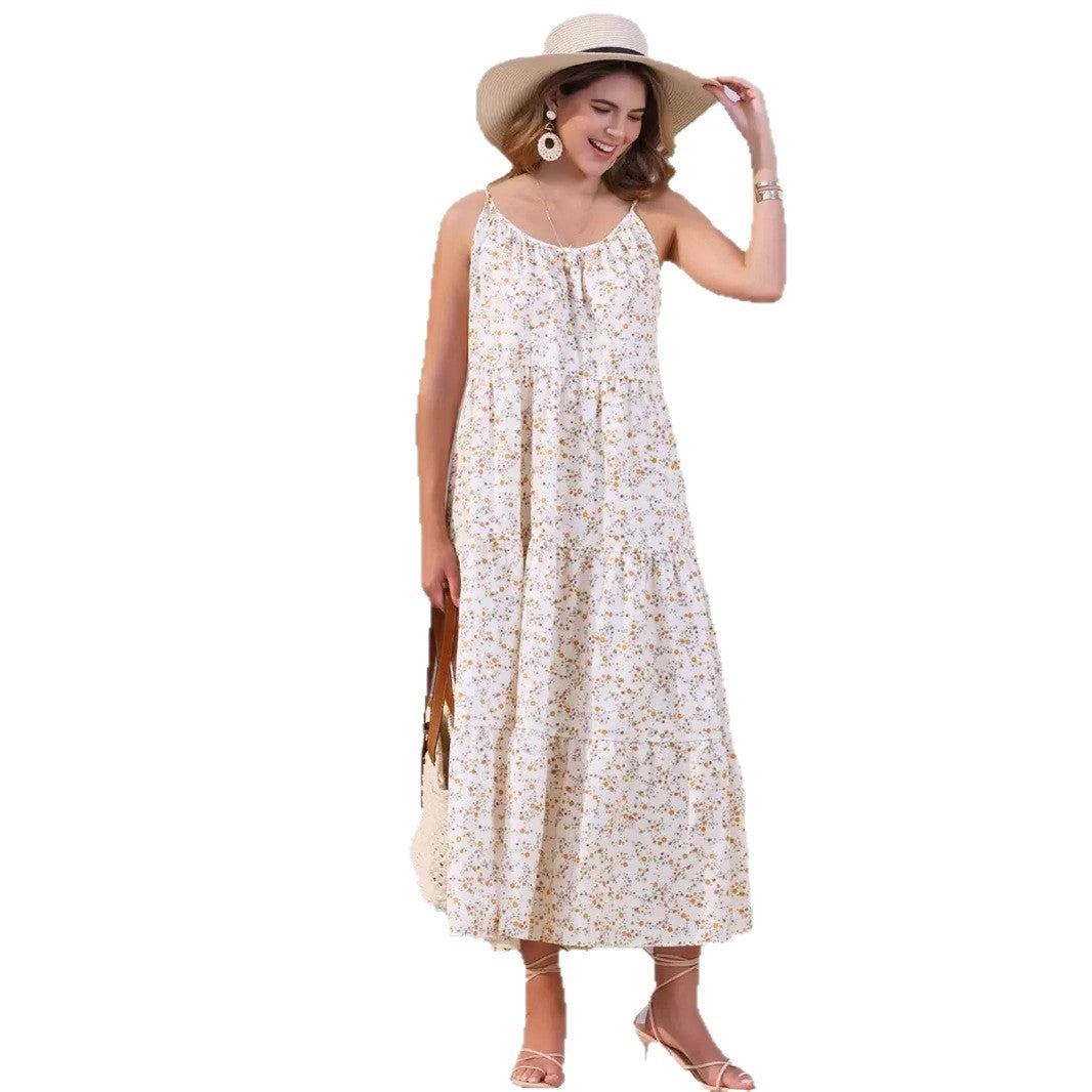 Women's Summer Casual Holiday Small Floral Pattern Dress