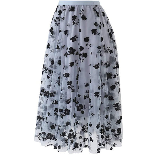 Women's A- Line High Waist Slimming Mid-length Skirts