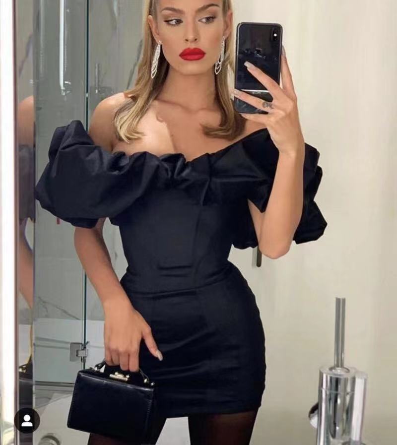 Women's Bare-breasted Fashion Sexy Backless Dress Bubble Dresses