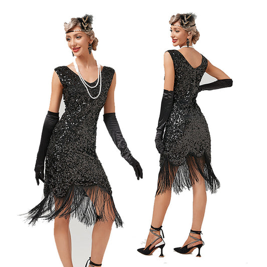 Ball Tassel Party Banquet Dance Beaded Evening Dresses