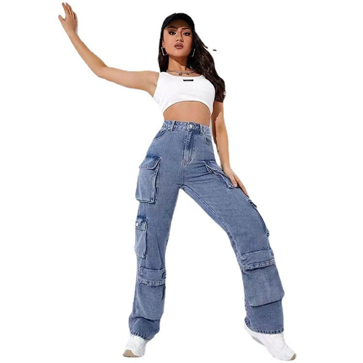 Women's Fashion Source Overalls Spleen Bag Jeans
