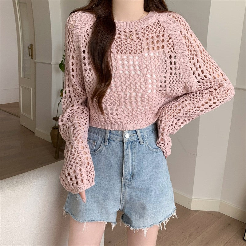 Women's Style Summer Versatile Sun Protection Thin Knitted Women's Sweater