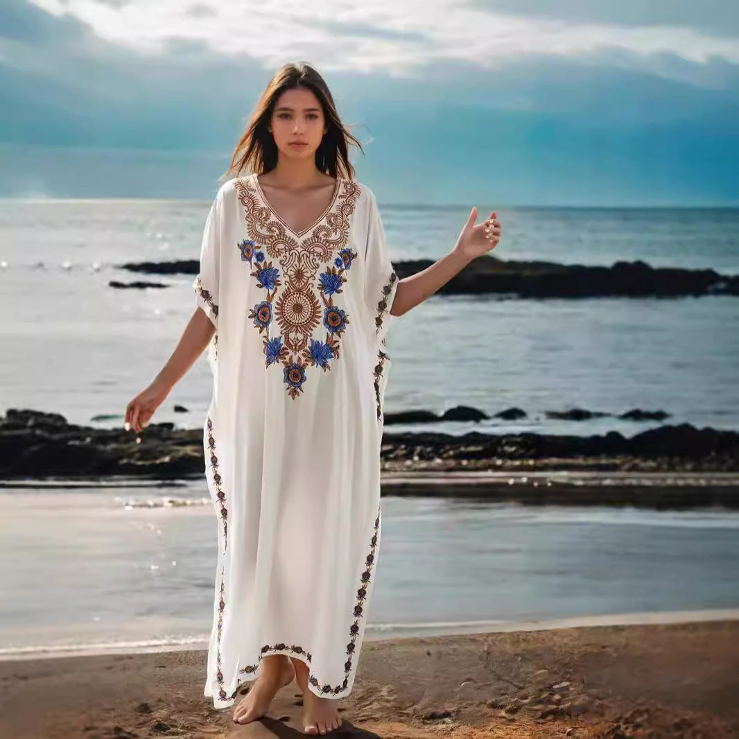 Beach Cover-up Seaside Swimwear Outer Dress Blouses