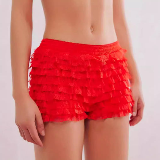 Women's Ruffled Wave Solid Color Lolita Low Skirts