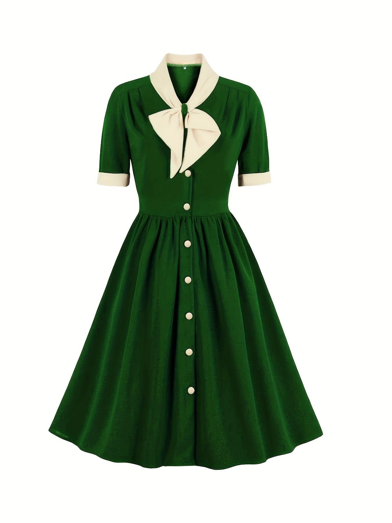 Women's Vintage Style Dress Bow Elegant Dresses