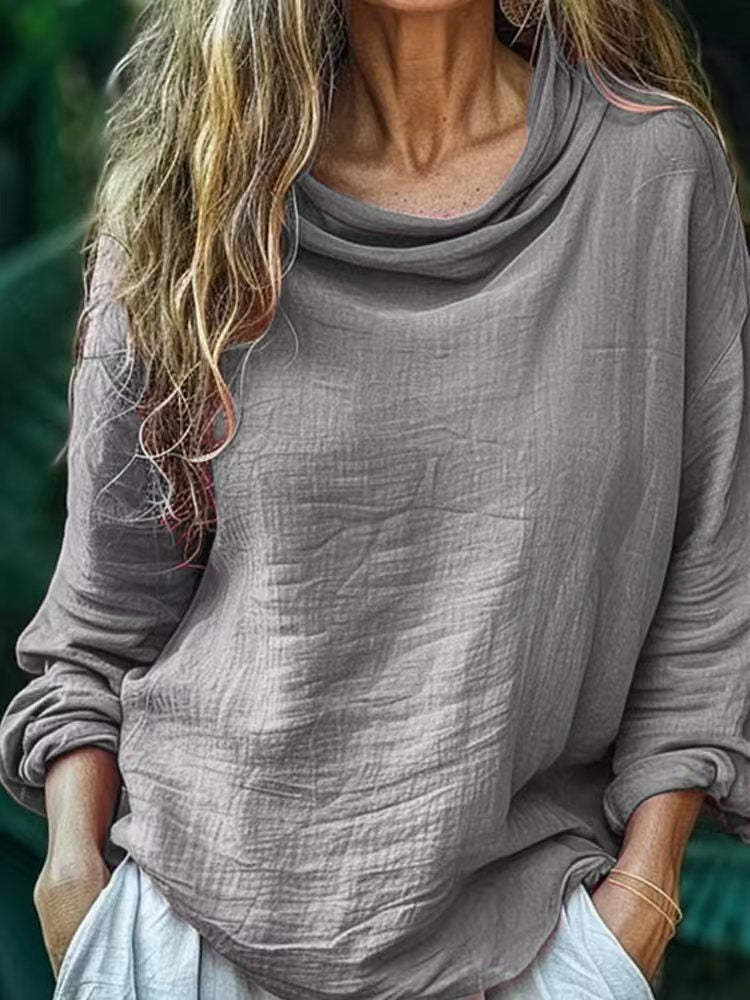 Women's Spring Casual Loose Stylish Long Sleeves Blouses