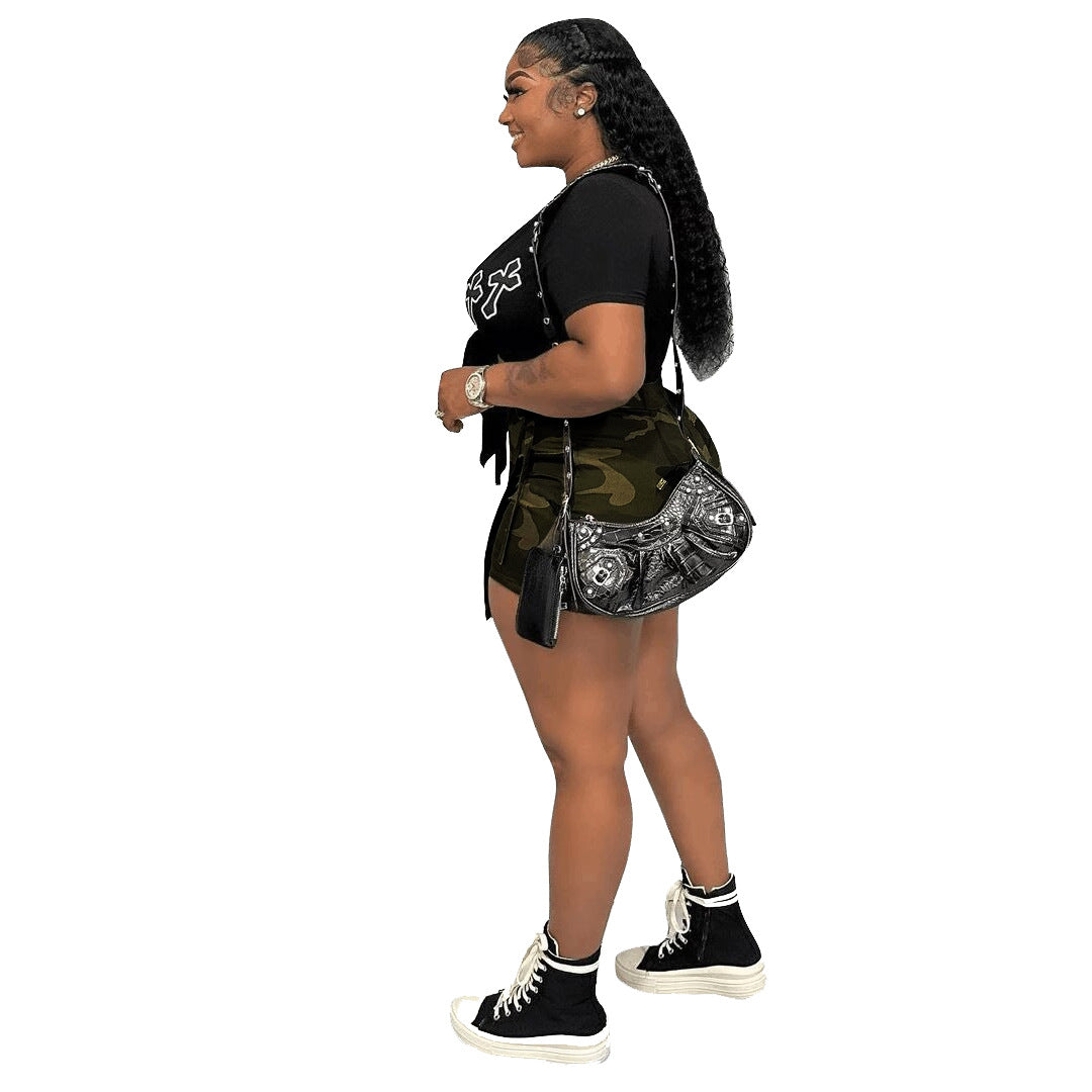 Women's Glamorous Summer Casual Camouflage Pocket Shorts