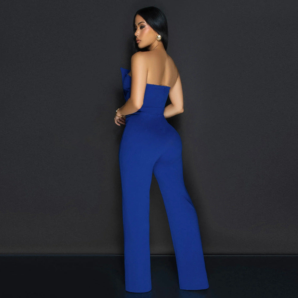 Tube Irregular Design Loose Wide Leg Jumpsuits