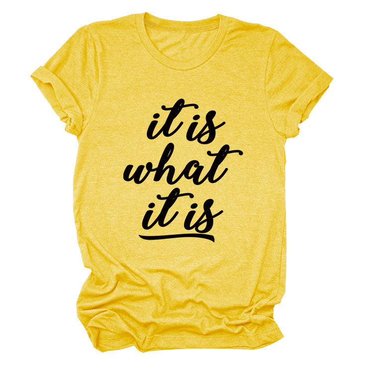 Women's Trendy Lettered Casual Sleeve T-shirt Shorts