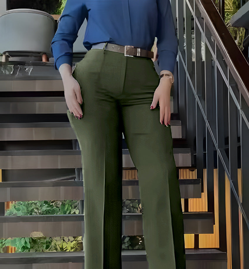 Women's Style Fresh Sweet Patchwork Trousers High Pants