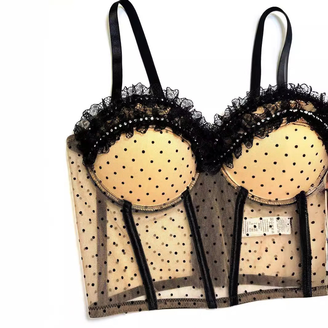 Sexy Lace Underwear Advanced Outerwear Fishbone Tops